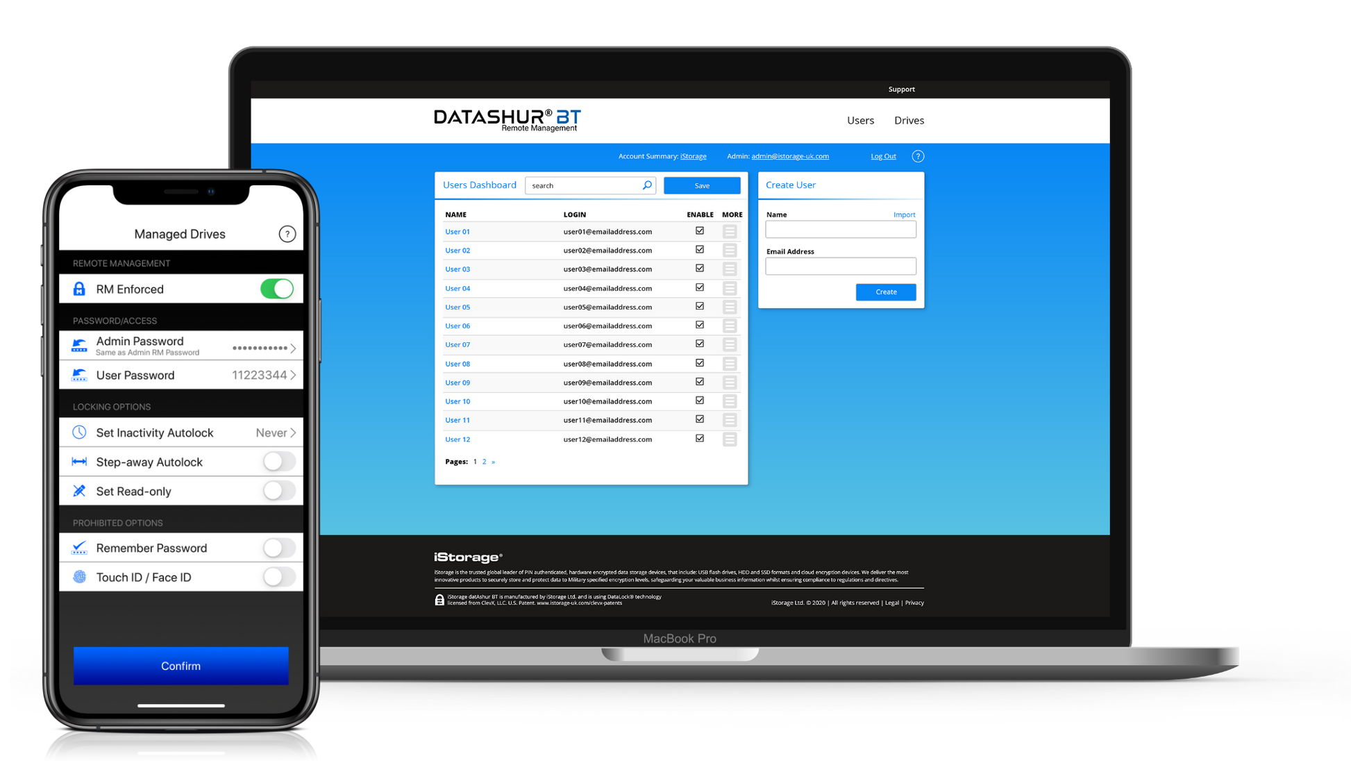 iStorage datAshur BT Remote Management Web Console. | E-QUIPMENT